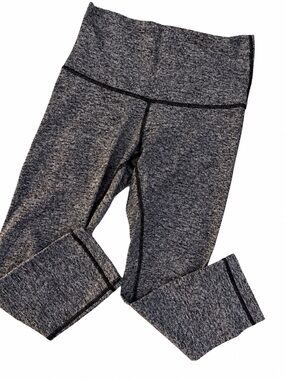 lululemon Heathered Charcoal Gray High Rise Cropped Leggings Size 6